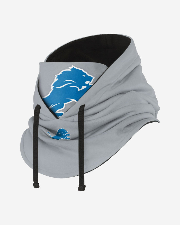 Detroit Lions Alternate Team Color Drawstring Hooded Gaiter FOCO - FOCO.com