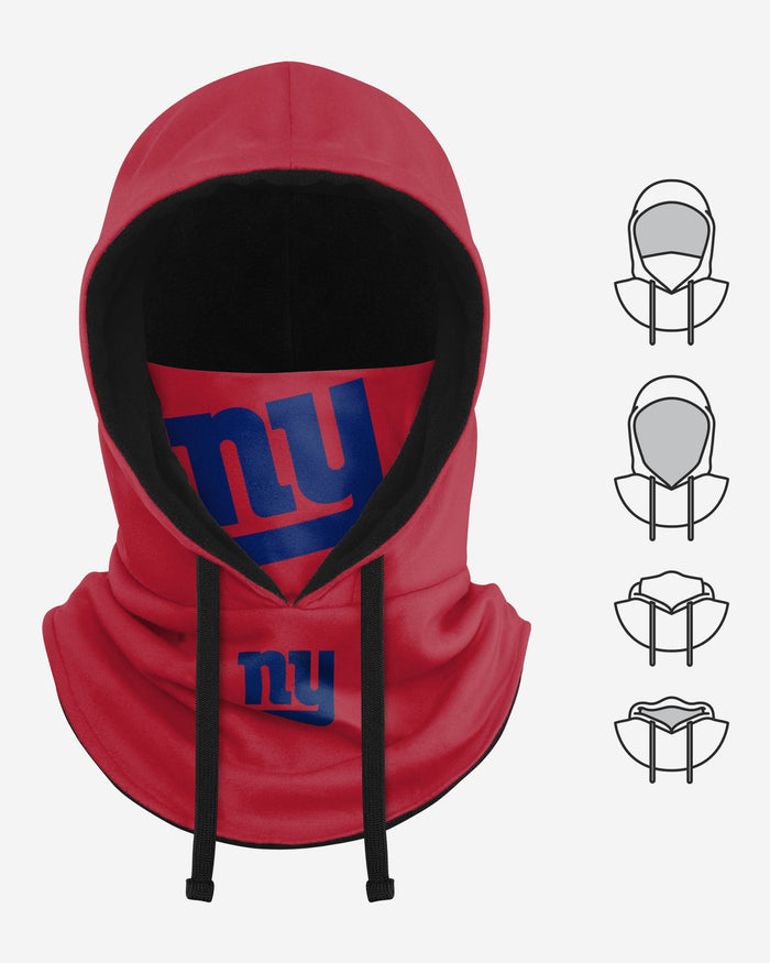 New York Giants Alternate Team Color Drawstring Hooded Gaiter FOCO - FOCO.com