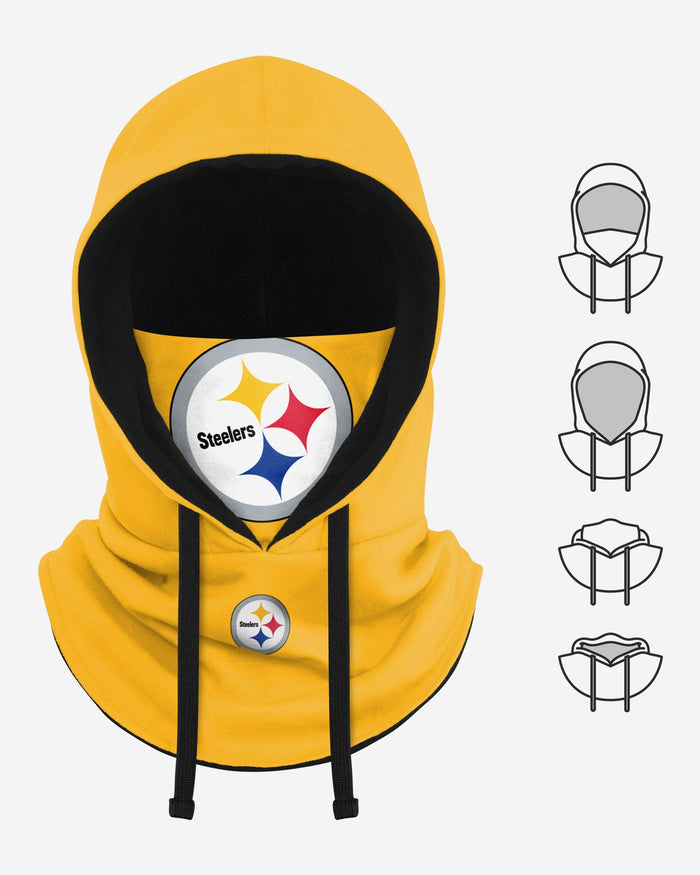 Pittsburgh Steelers Alternate Team Color Drawstring Hooded Gaiter FOCO - FOCO.com