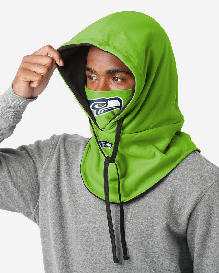 Seattle Seahawks Alternate Team Color Drawstring Hooded Gaiter FOCO - FOCO.com