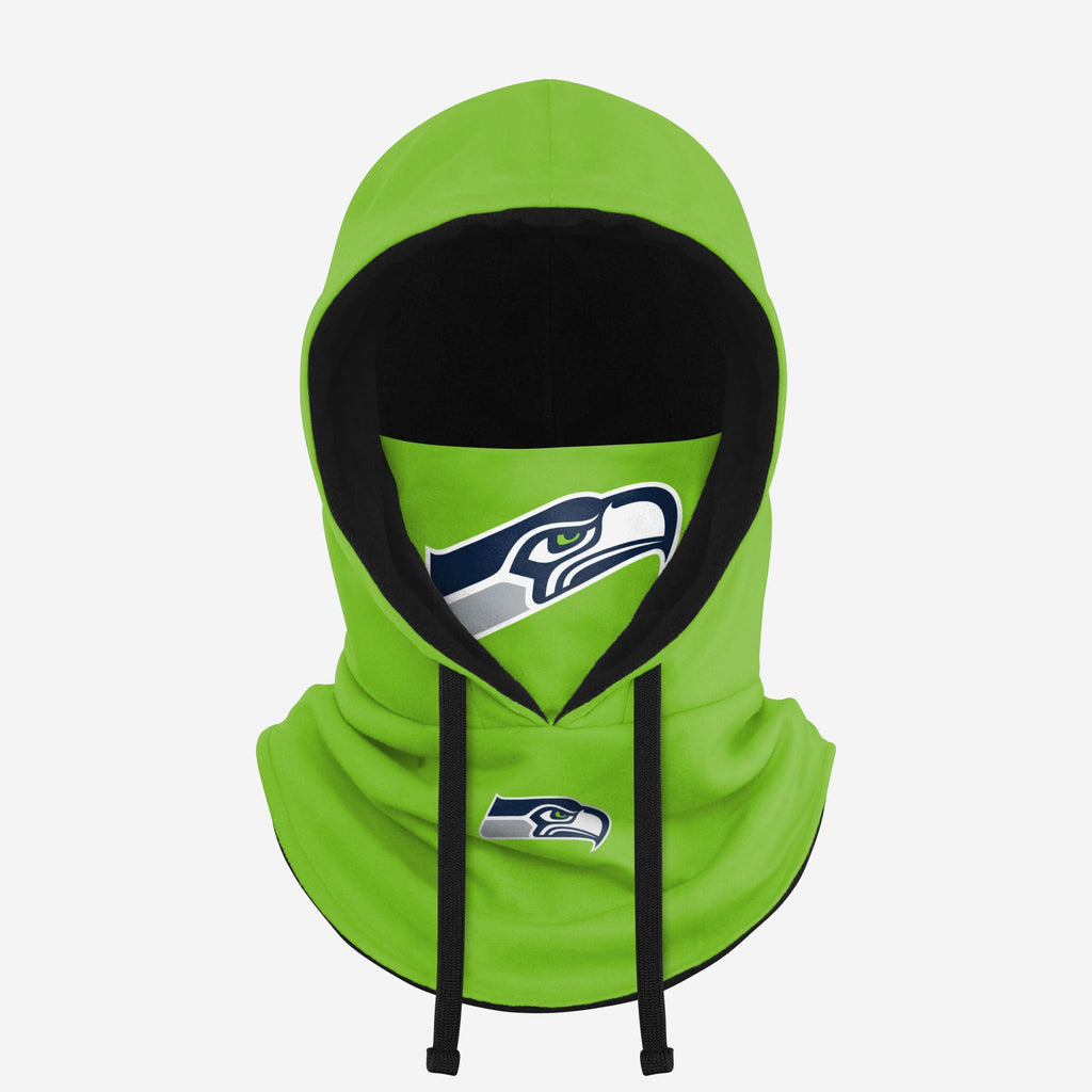 Seattle Seahawks Alternate Team Color Drawstring Hooded Gaiter FOCO - FOCO.com