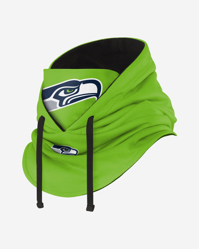 Seattle Seahawks Alternate Team Color Drawstring Hooded Gaiter FOCO - FOCO.com