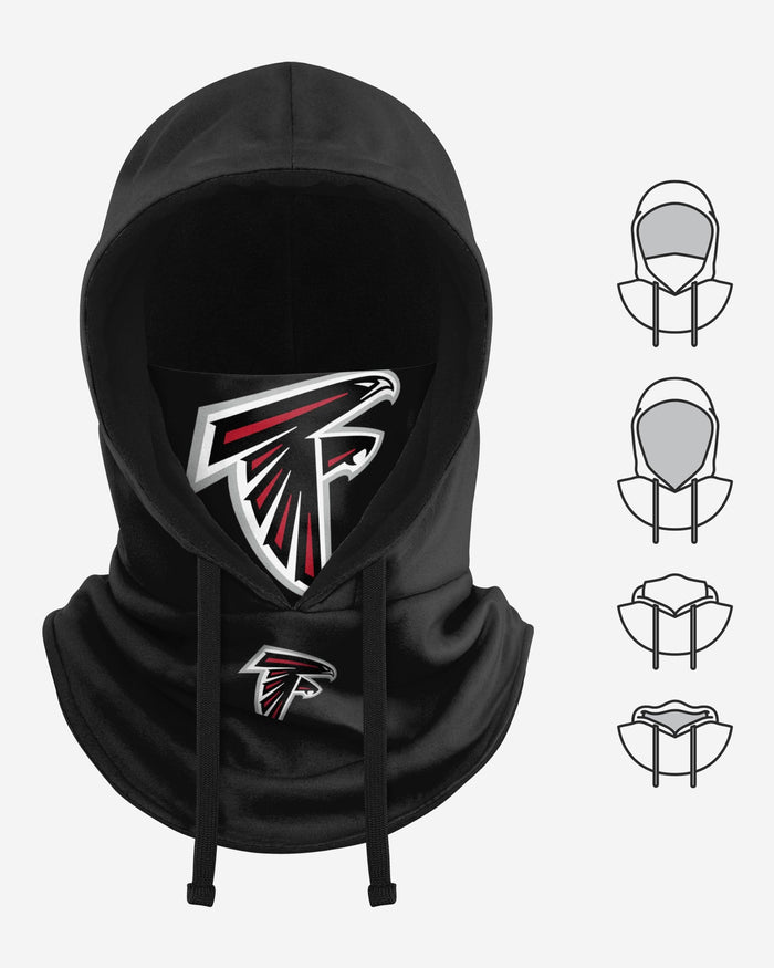 Atlanta Falcons Black Drawstring Hooded Gaiter FOCO - FOCO.com