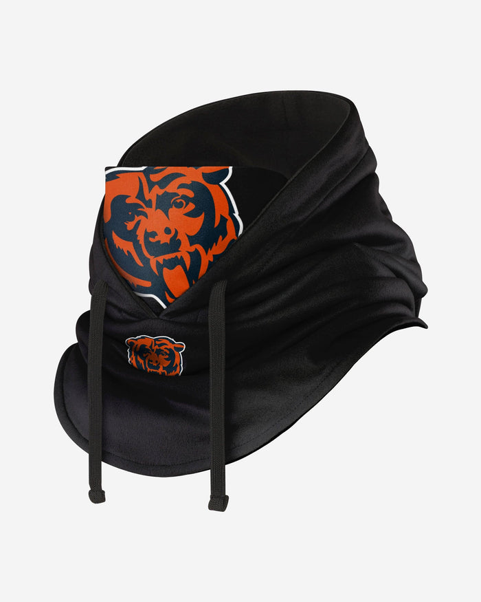 Chicago Bears Black Drawstring Hooded Gaiter FOCO - FOCO.com