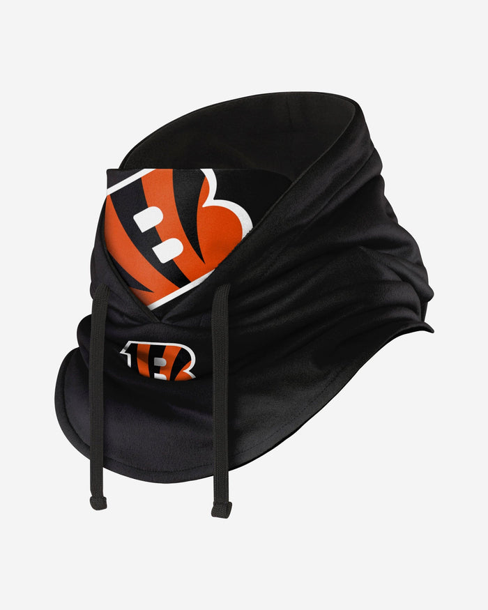 Cincinnati Bengals Black Drawstring Hooded Gaiter FOCO - FOCO.com