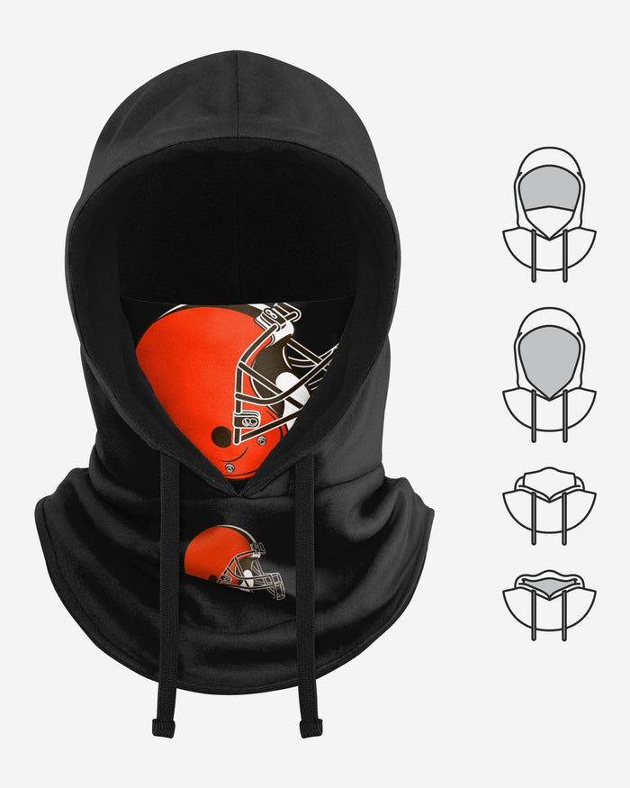 Cleveland Browns Black Drawstring Hooded Gaiter FOCO - FOCO.com