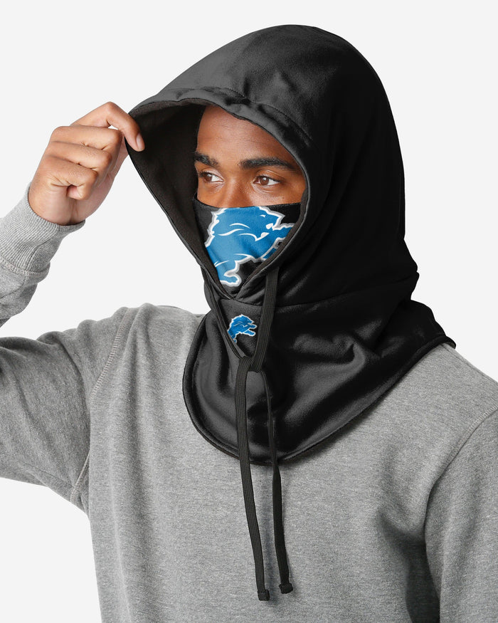 Detroit Lions Black Drawstring Hooded Gaiter FOCO - FOCO.com