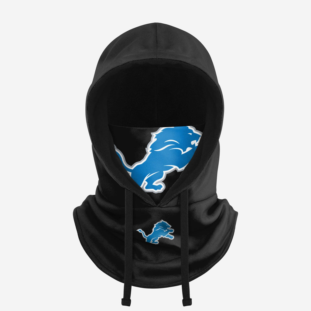 Detroit Lions Black Drawstring Hooded Gaiter FOCO - FOCO.com