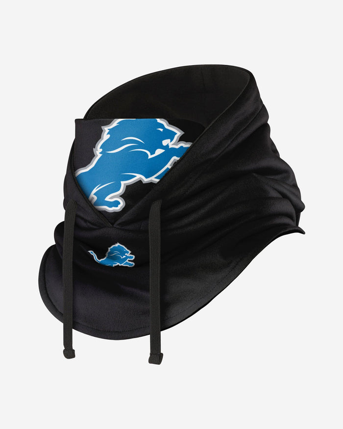 Detroit Lions Black Drawstring Hooded Gaiter FOCO - FOCO.com