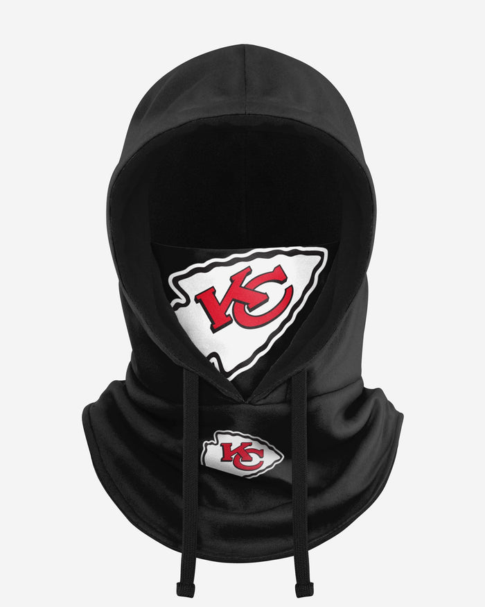 Kansas City Chiefs Black Drawstring Hooded Gaiter FOCO - FOCO.com