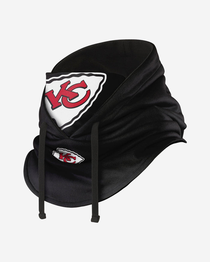 Kansas City Chiefs Black Drawstring Hooded Gaiter FOCO - FOCO.com