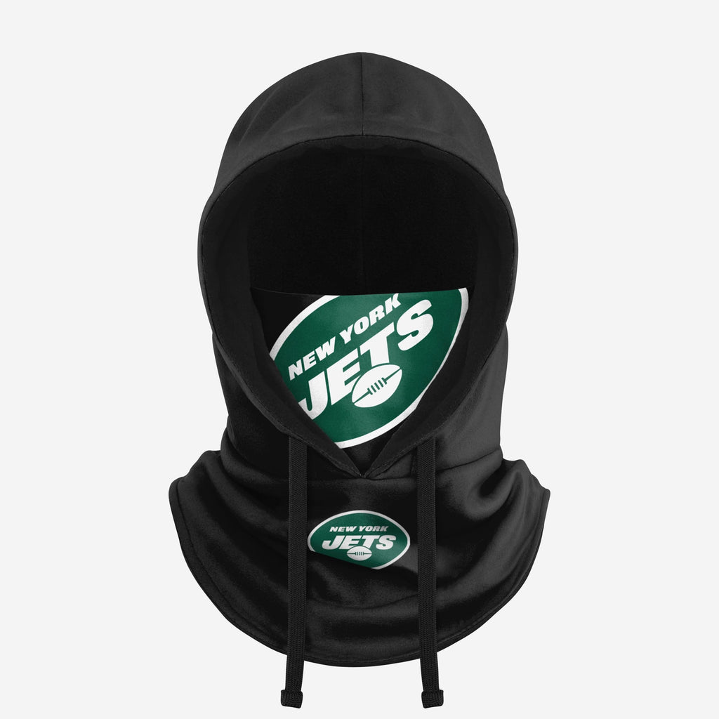 New York Jets Black Drawstring Hooded Gaiter FOCO - FOCO.com