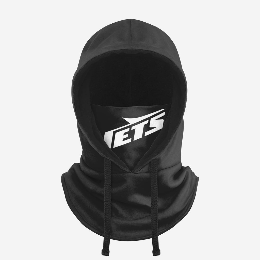 New York Jets Black Drawstring Hooded Gaiter FOCO - FOCO.com