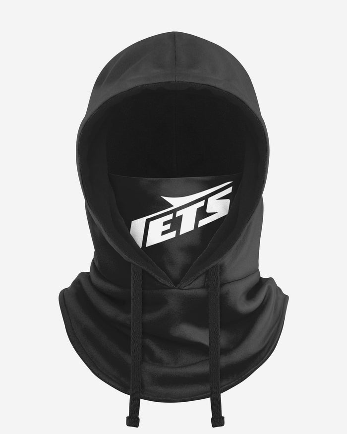 New York Jets Black Drawstring Hooded Gaiter FOCO - FOCO.com