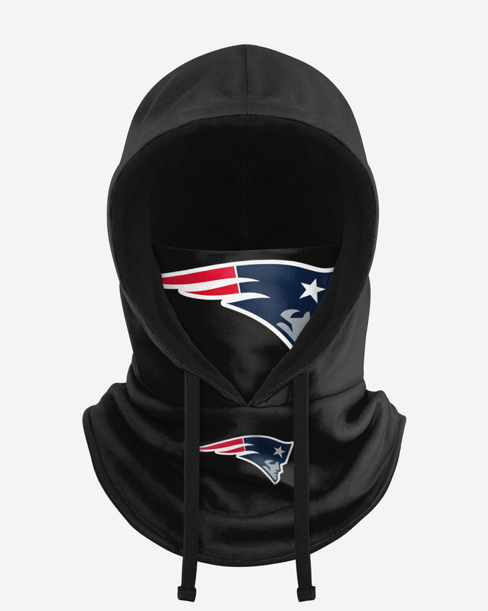 New England Patriots Black Drawstring Hooded Gaiter FOCO - FOCO.com