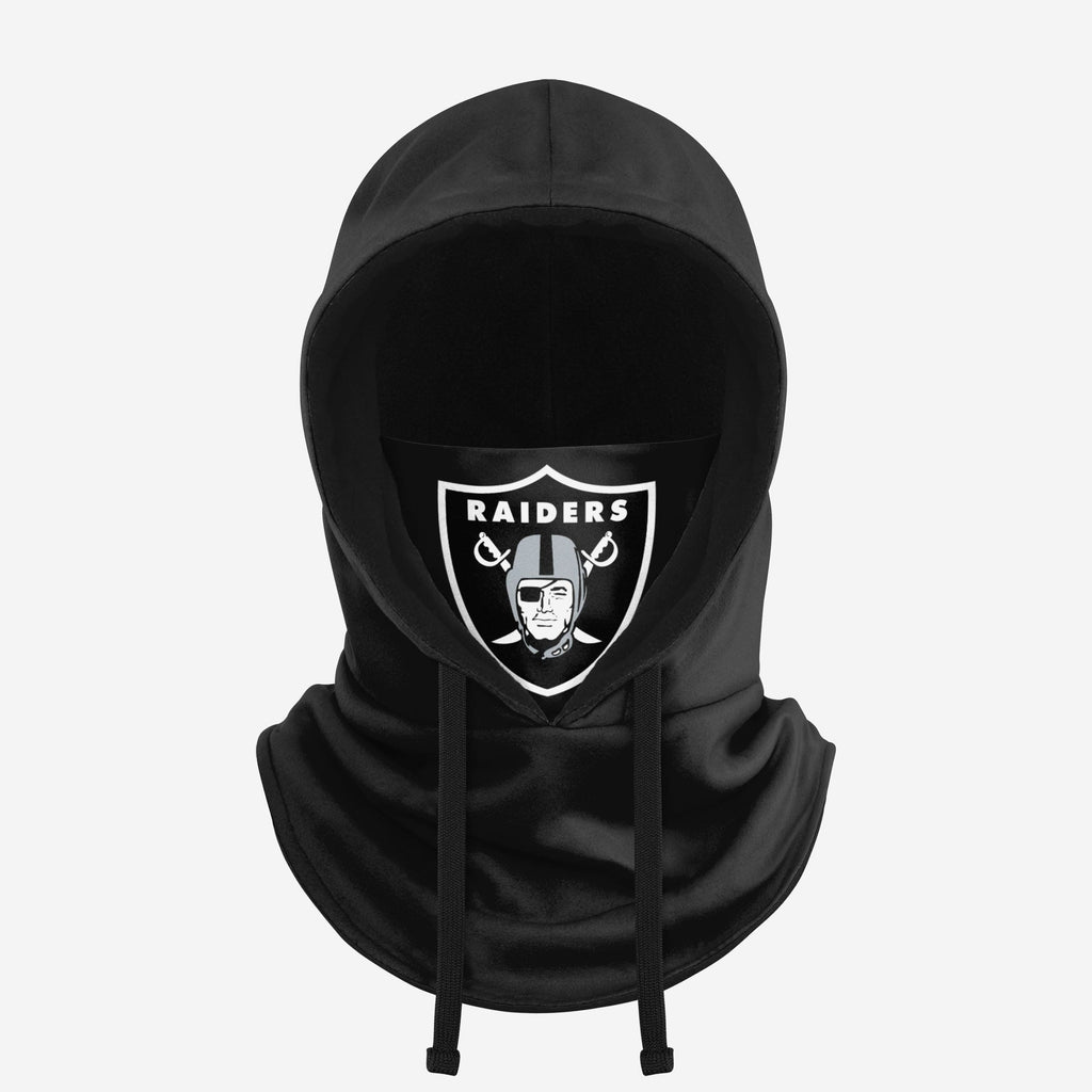 Las Vegas Raiders Black Drawstring Hooded Gaiter FOCO - FOCO.com