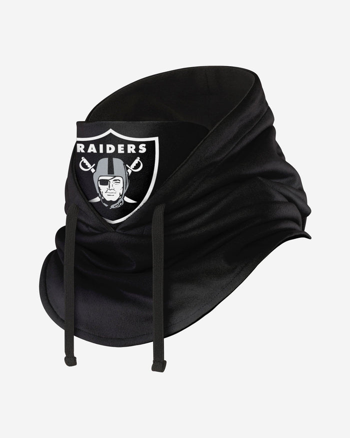 Las Vegas Raiders Black Drawstring Hooded Gaiter FOCO - FOCO.com