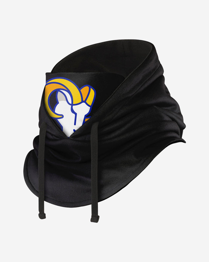 Los Angeles Rams Black Drawstring Hooded Gaiter FOCO - FOCO.com