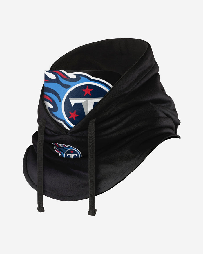 Tennessee Titans Black Drawstring Hooded Gaiter FOCO - FOCO.com