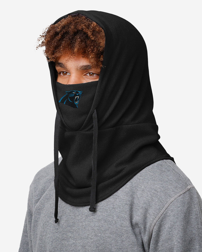 Carolina Panthers Waffle Drawstring Hooded Gaiter FOCO - FOCO.com