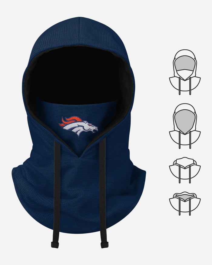 Denver Broncos Waffle Drawstring Hooded Gaiter FOCO - FOCO.com