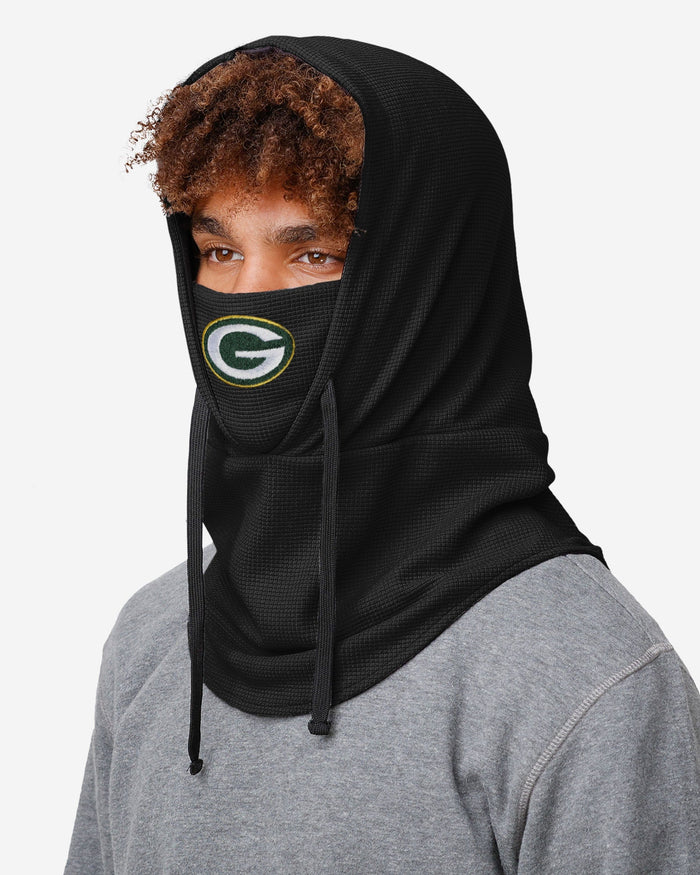 Green Bay Packers Waffle Drawstring Hooded Gaiter FOCO - FOCO.com