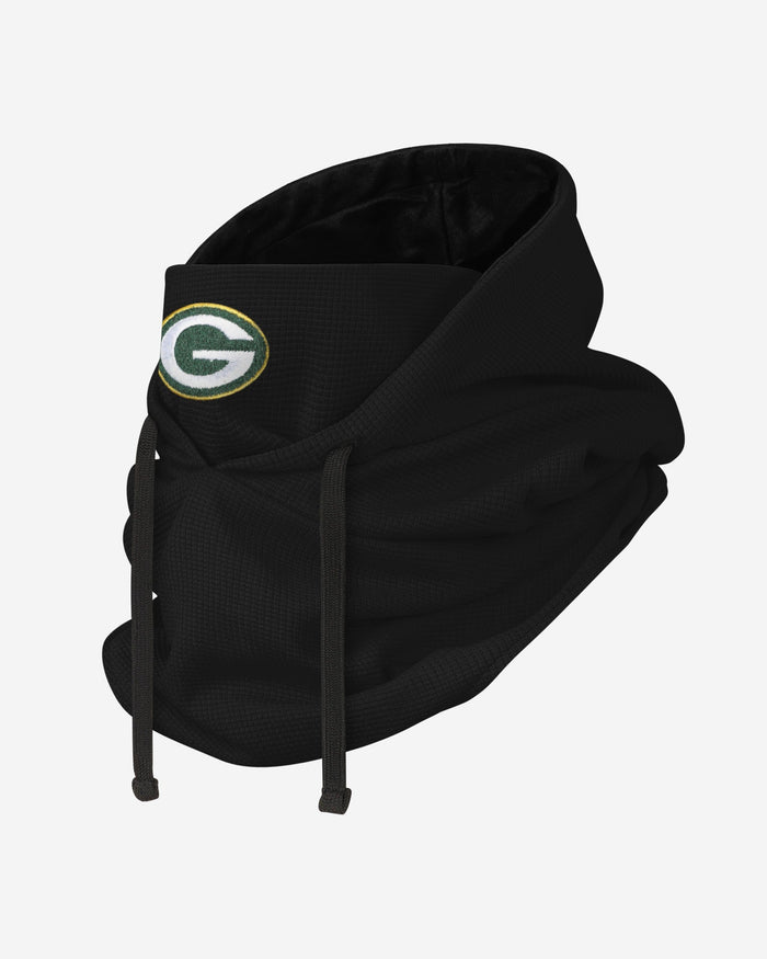 Green Bay Packers Waffle Drawstring Hooded Gaiter FOCO - FOCO.com