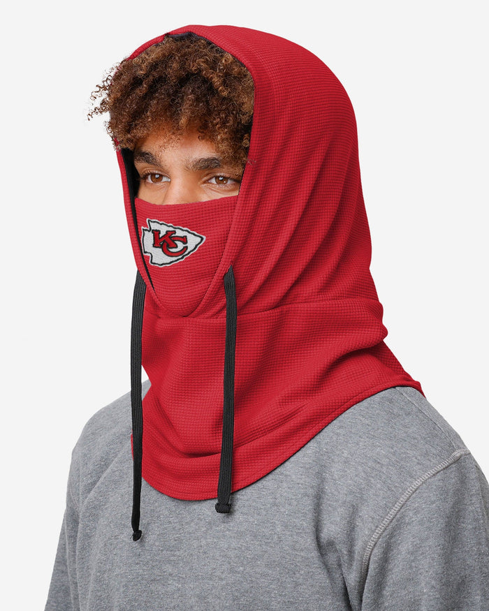 Kansas City Chiefs Waffle Drawstring Hooded Gaiter FOCO - FOCO.com