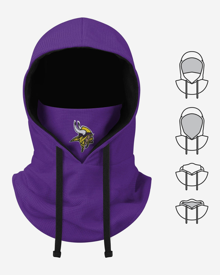 Minnesota Vikings Waffle Drawstring Hooded Gaiter FOCO - FOCO.com