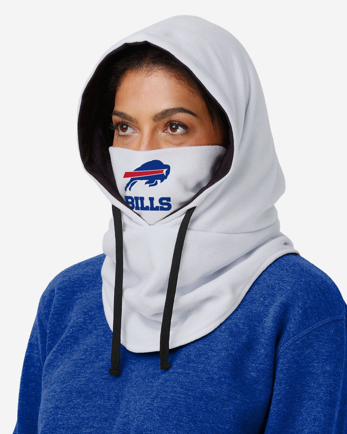 Buffalo Bills White Drawstring Hooded Gaiter FOCO - FOCO.com