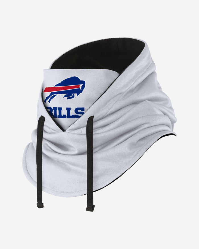 Buffalo Bills White Drawstring Hooded Gaiter FOCO - FOCO.com