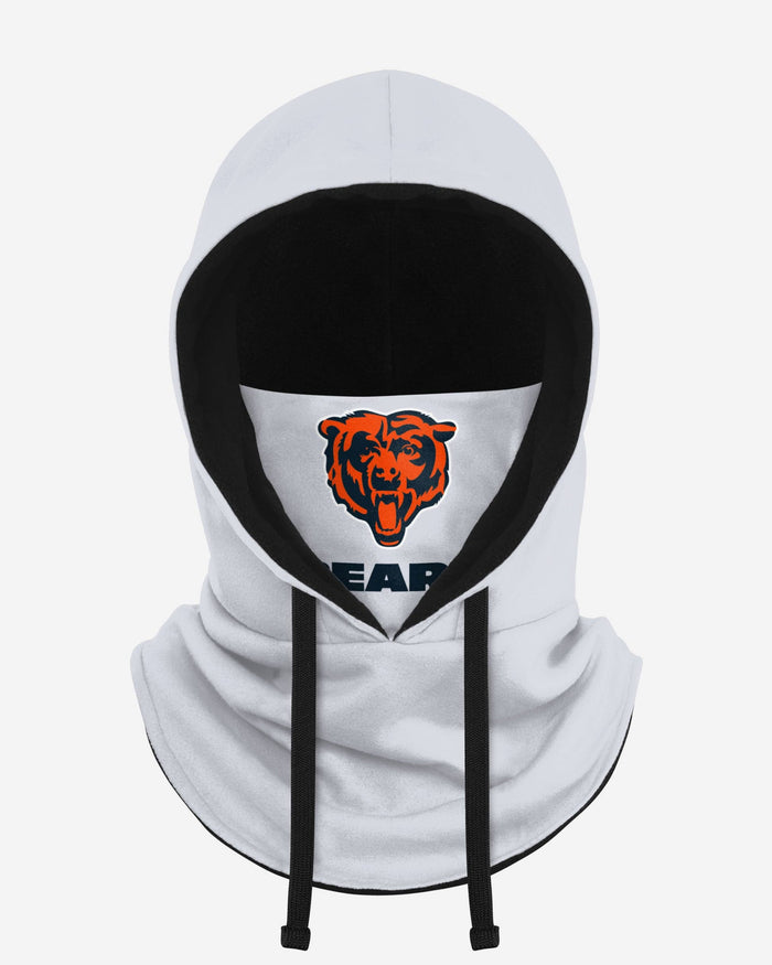 Chicago Bears White Drawstring Hooded Gaiter FOCO - FOCO.com