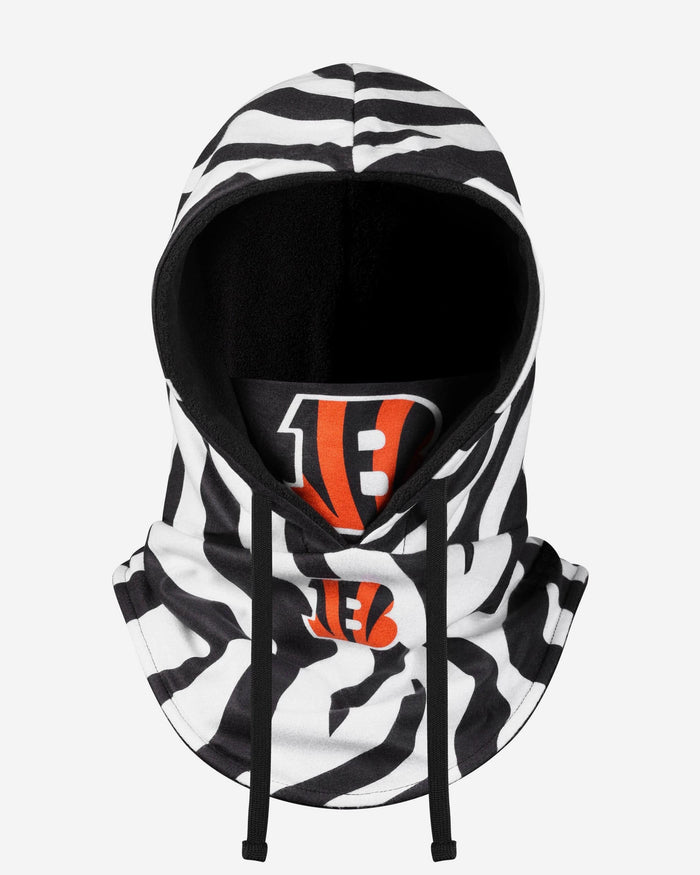 Cincinnati Bengals White Drawstring Hooded Gaiter FOCO - FOCO.com