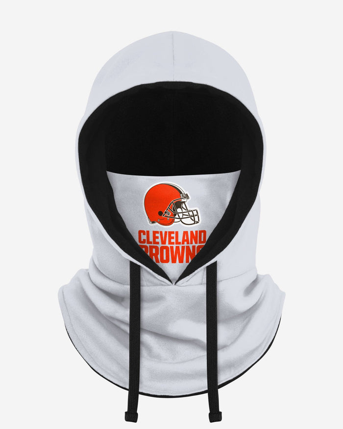 Cleveland Browns White Drawstring Hooded Gaiter FOCO - FOCO.com