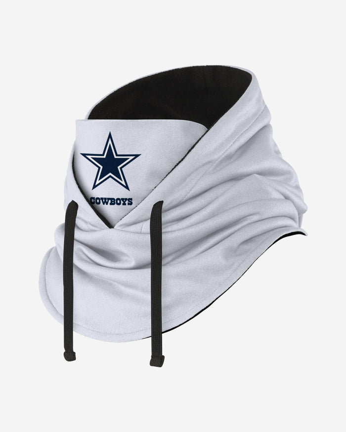 Dallas Cowboys White Drawstring Hooded Gaiter FOCO - FOCO.com