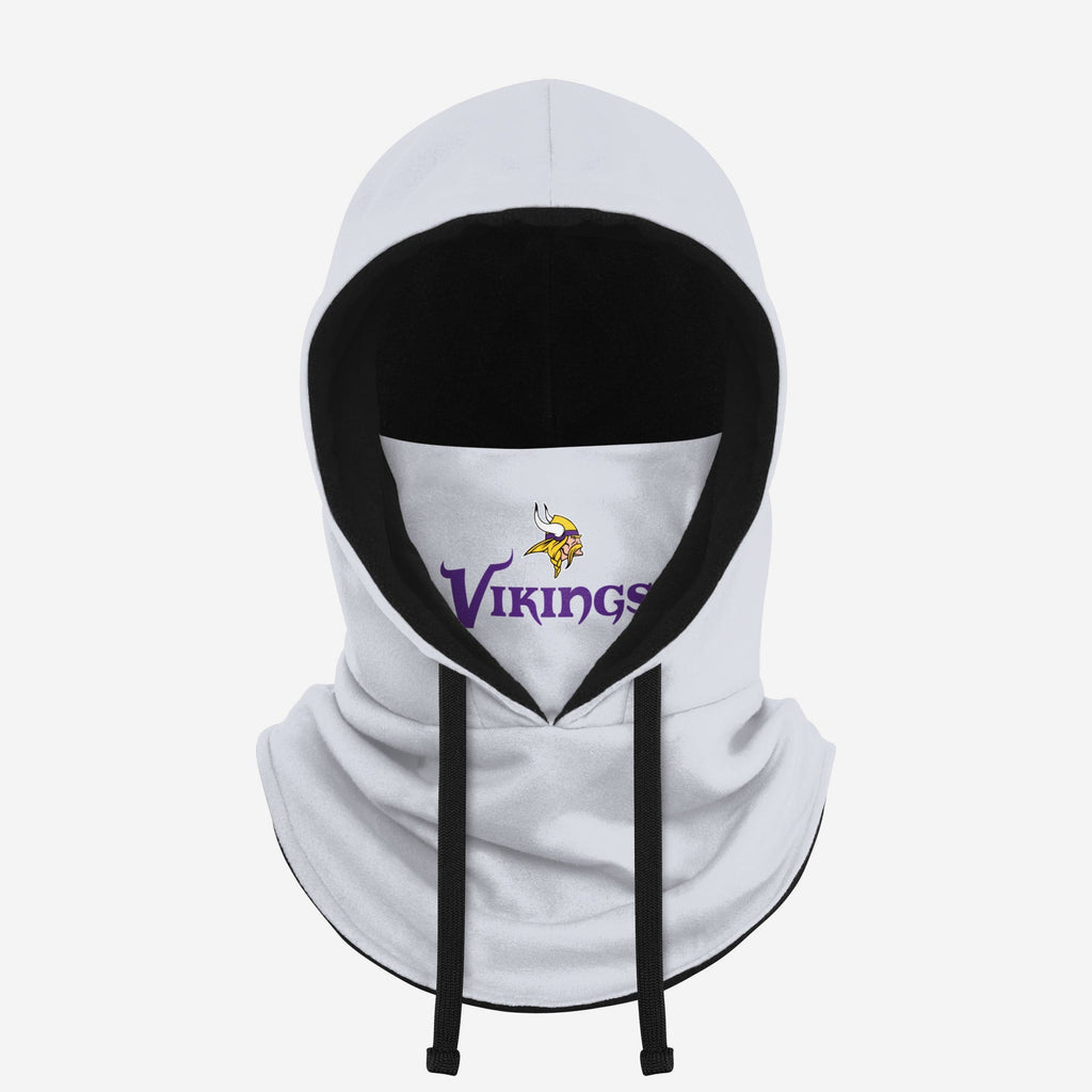 Minnesota Vikings White Drawstring Hooded Gaiter FOCO - FOCO.com