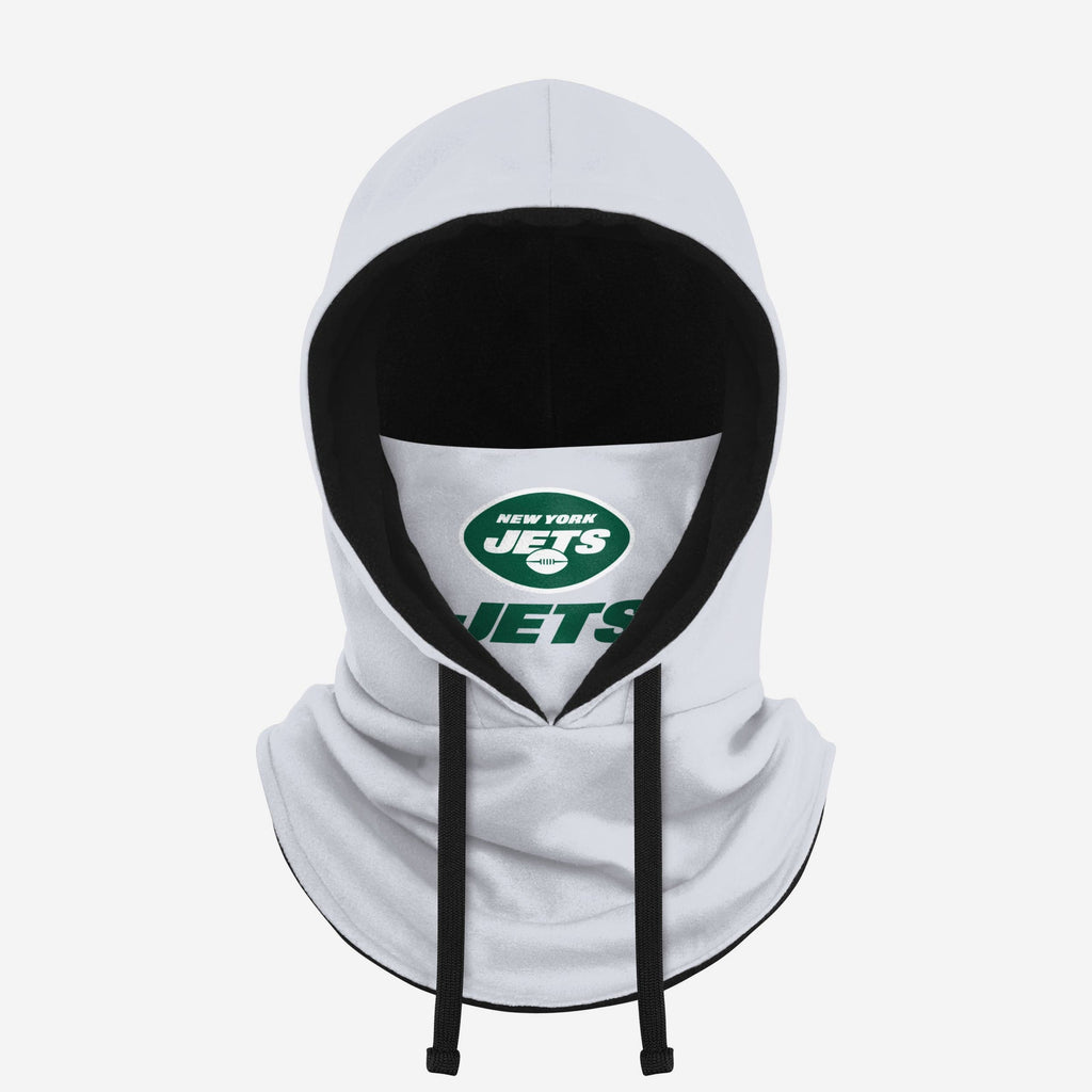 New York Jets White Drawstring Hooded Gaiter FOCO - FOCO.com