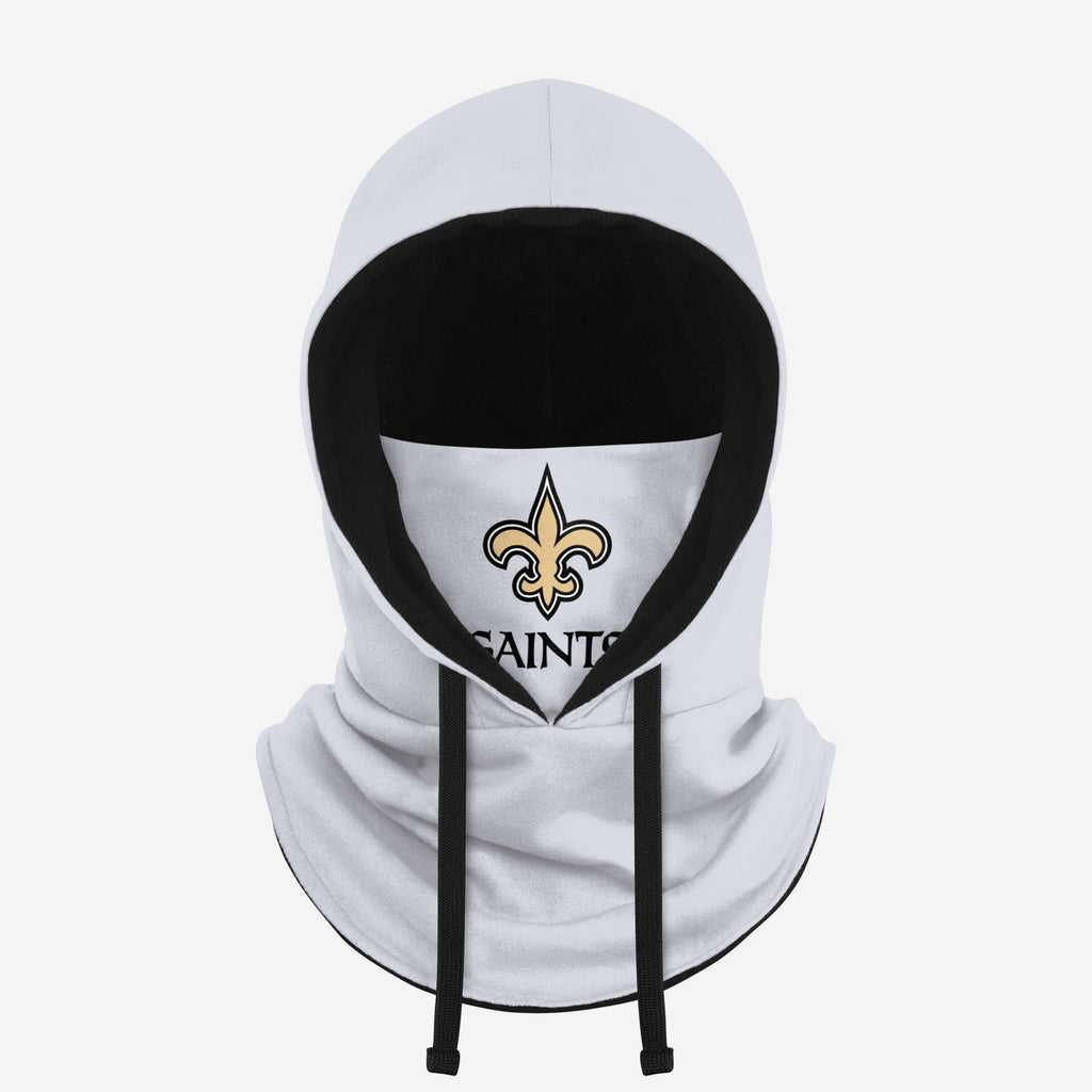 New Orleans Saints White Drawstring Hooded Gaiter FOCO - FOCO.com