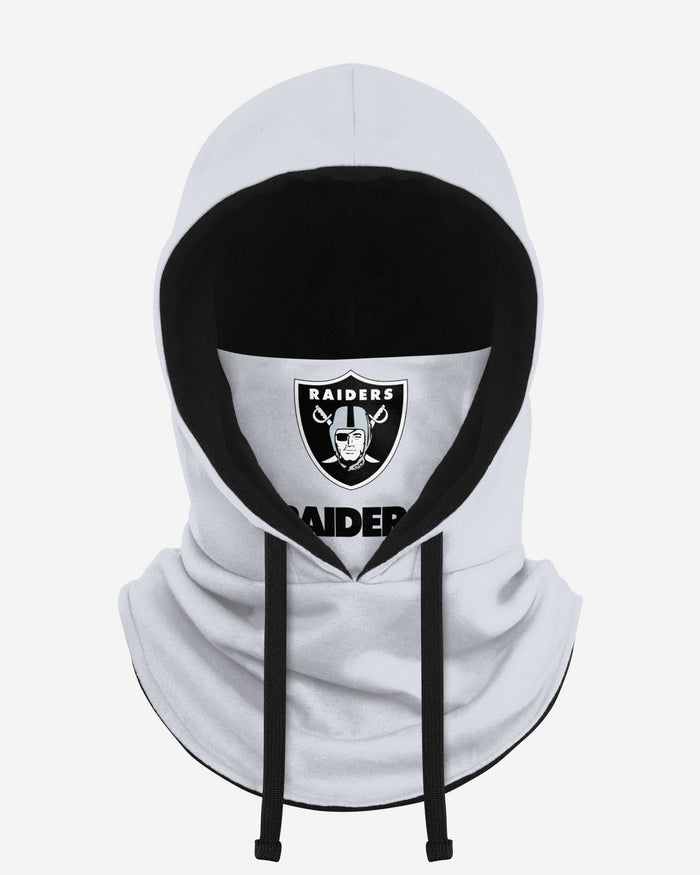 Las Vegas Raiders White Drawstring Hooded Gaiter FOCO - FOCO.com