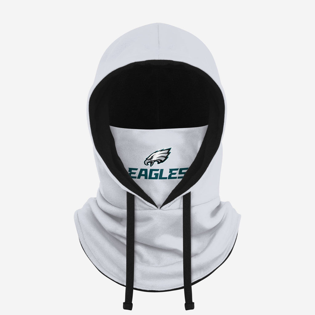 Philadelphia Eagles White Drawstring Hooded Gaiter FOCO - FOCO.com