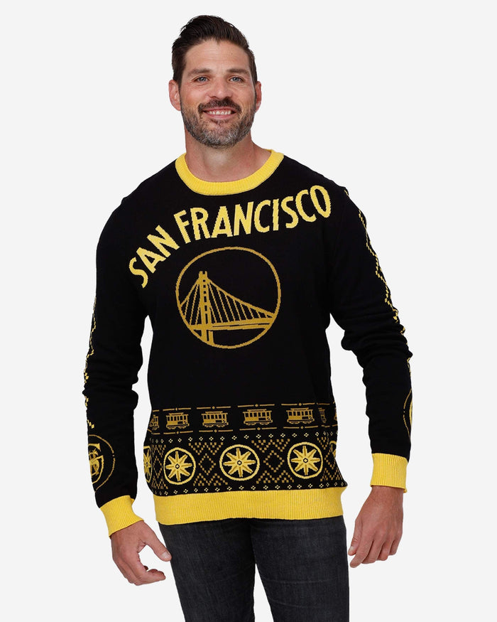 Golden State Warriors Thematic Knit Sweater FOCO S - FOCO.com