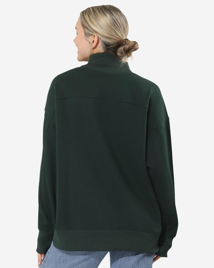 Green Bay Packers Chenille Logo Oversized Mockneck Sweatshirt FOCO S - FOCO.com