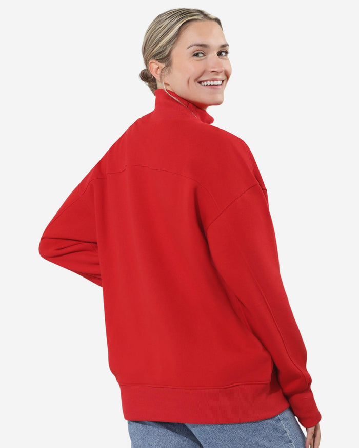 Kansas City Chiefs Chenille Logo Oversized Mockneck Sweatshirt FOCO S - FOCO.com