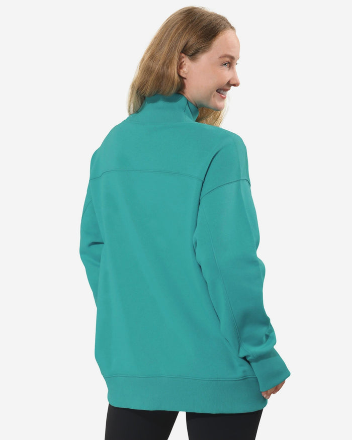 Miami Dolphins Chenille Logo Oversized Mockneck Sweatshirt FOCO S - FOCO.com