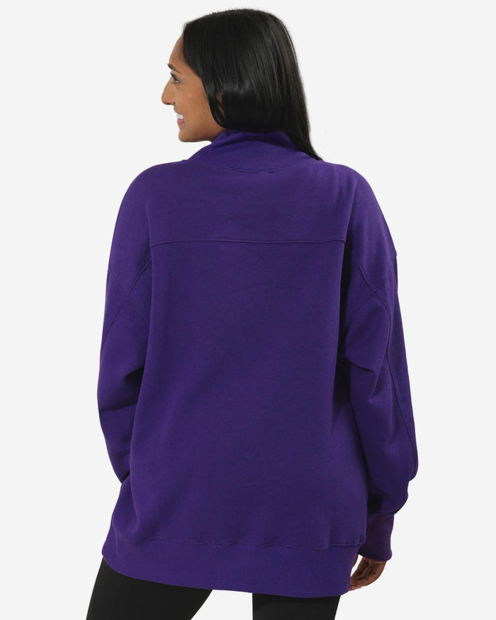 Minnesota Vikings Chenille Logo Oversized Mockneck Sweatshirt FOCO S - FOCO.com