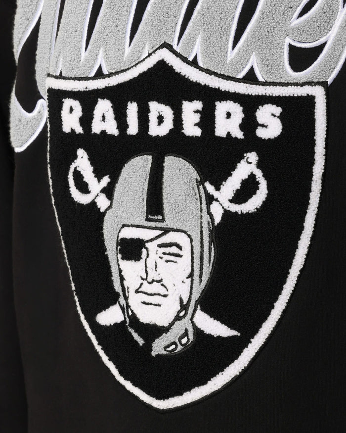 Las Vegas Raiders Chenille Logo Oversized Mockneck Sweatshirt FOCO S - FOCO.com