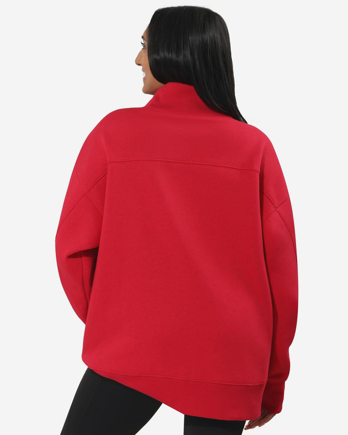 San Francisco 49ers Chenille Logo Oversized Mockneck Sweatshirt FOCO S - FOCO.com