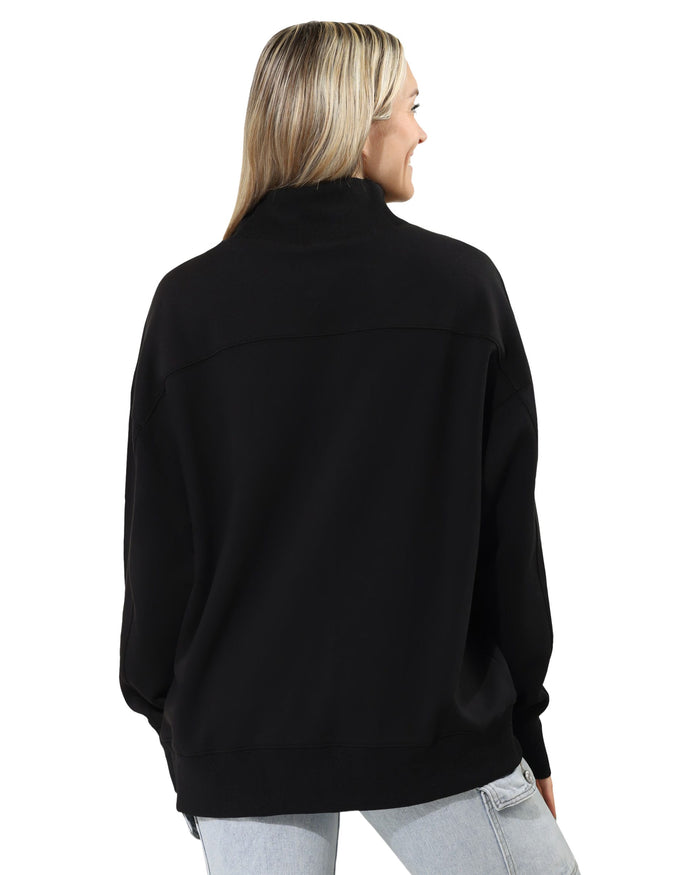 Baltimore Ravens Rhinestone Logo Mock Neck Oversized Sweater FOCO S - FOCO.com