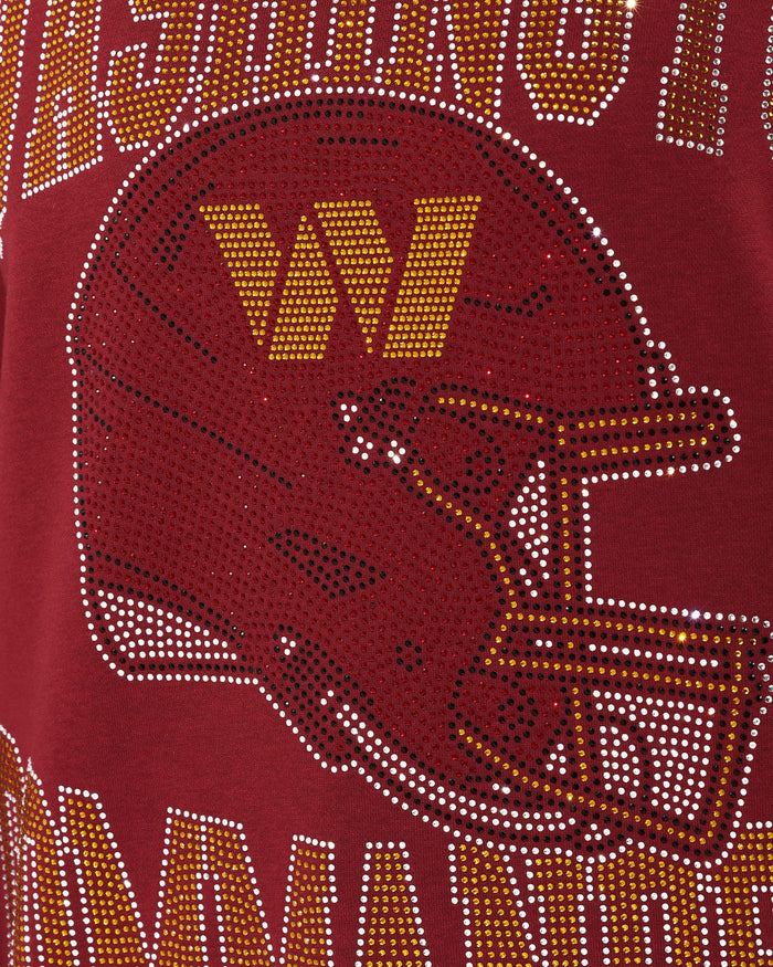 Washington Commanders Rhinestone Logo Mock Neck Oversized Sweater FOCO S - FOCO.com