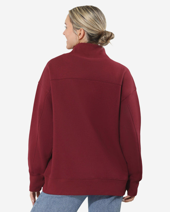 Washington Commanders Rhinestone Logo Mock Neck Oversized Sweater FOCO S - FOCO.com